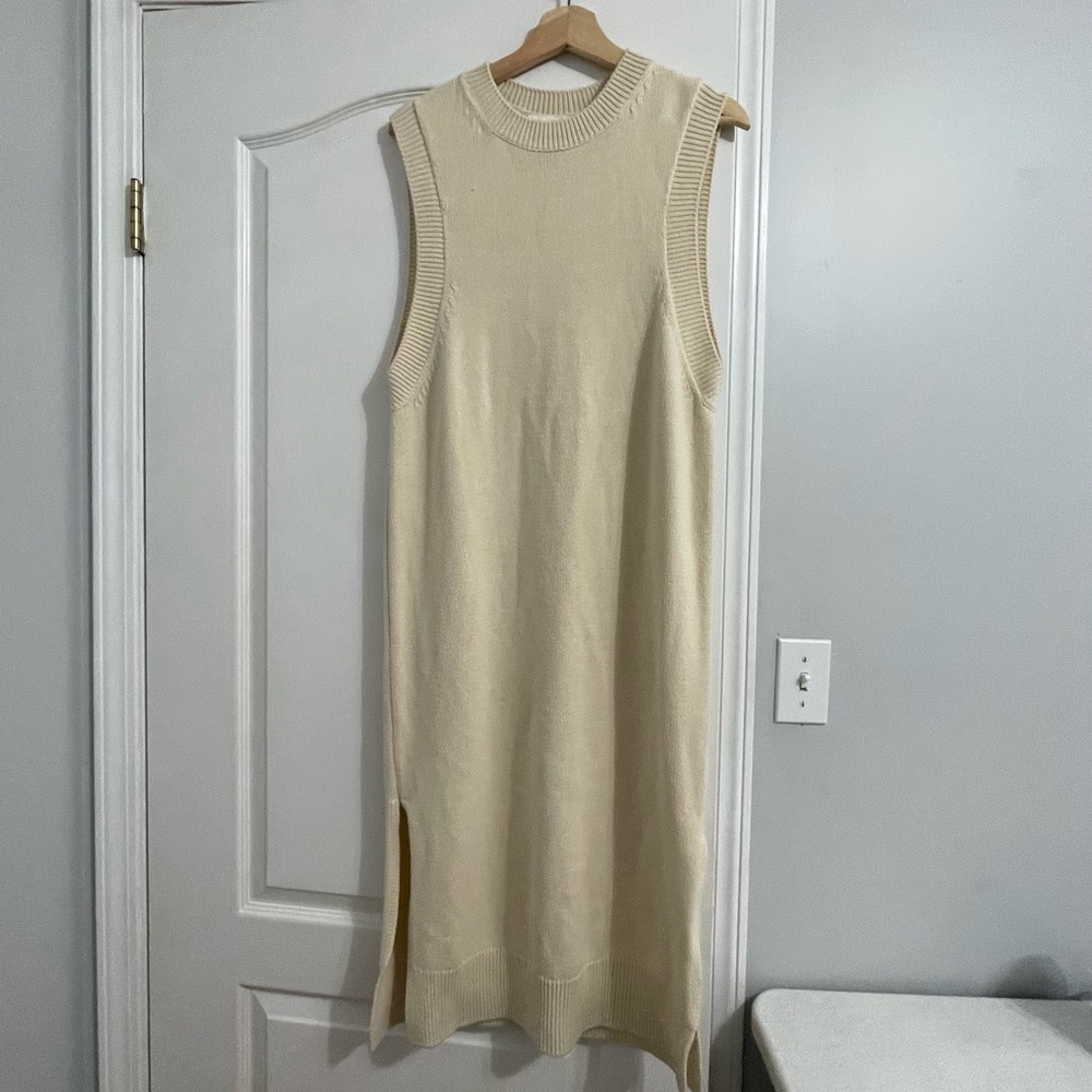H&M Knit Dress Ladies Light Beige Small